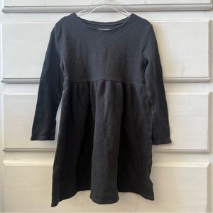 Charcoal Long Sleeve Waffle Dress